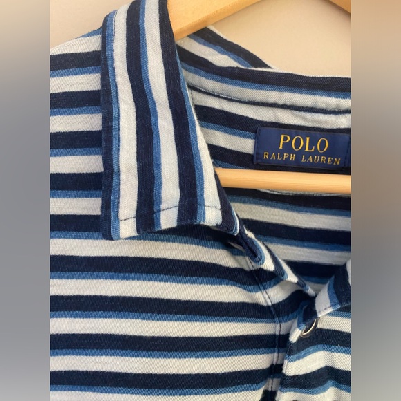 Polo Ralph Lauren Soft Striped Blue Polo Men's Size XL - Picture 3 of 8